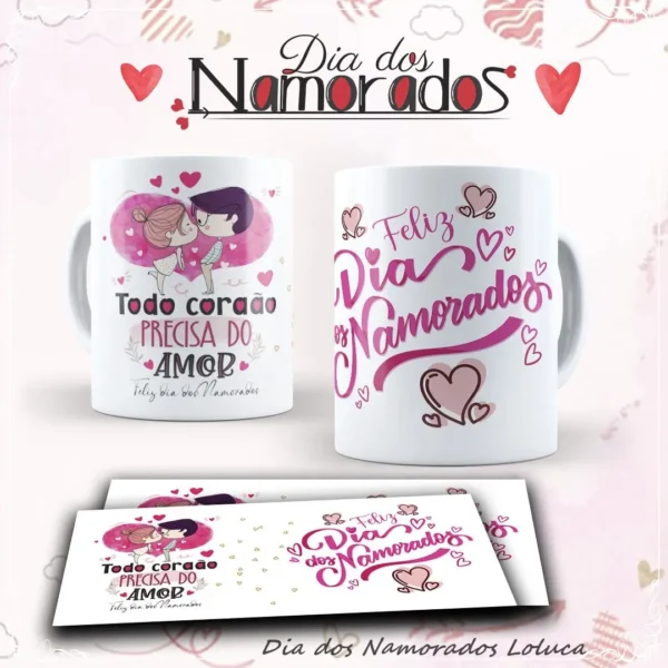 Desenhos Mickey e Minnie - Amor em Canecas, Corel Draw