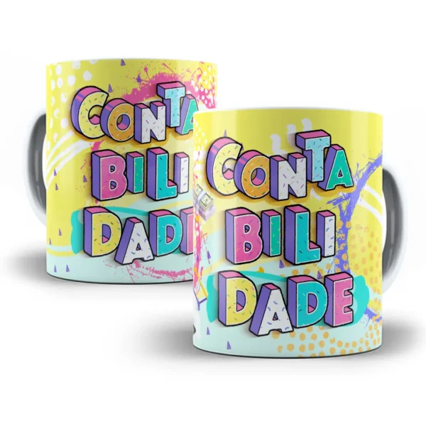 Design Caneca Colorida Para Profissionais Contadores