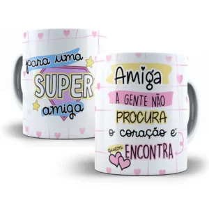 Design Caneca Com Frase de Amizade Inspiradora