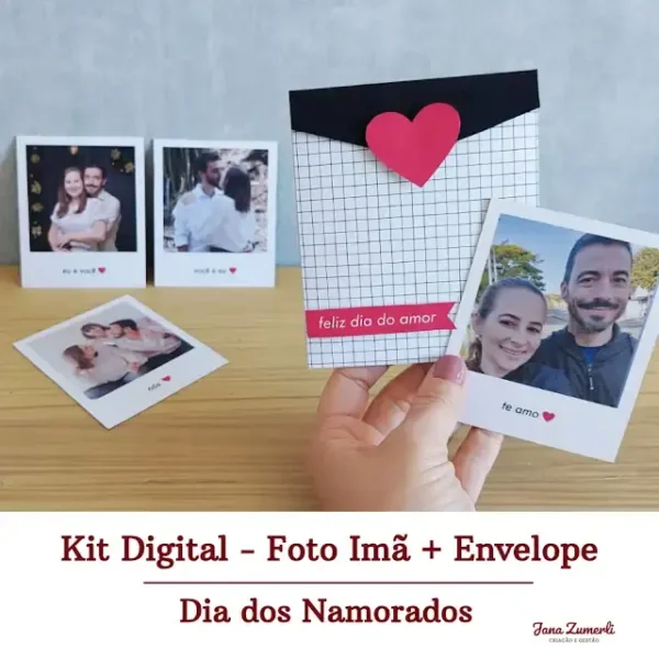 Design Criativo Caixa Envelope Dia dos Namorados em PDF