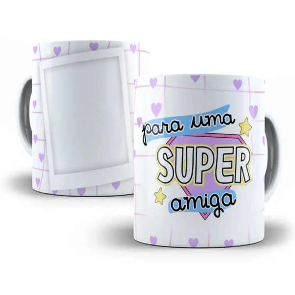 Design De Arte Para Caneca Super Amiga Melhor Amiga