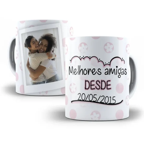 Design de Caneca 'Melhores Amigas Desde' para Sublimação