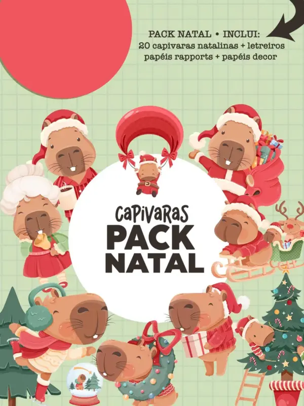 Design De Capivara Festiva Png Para Decoracao De Natal 2