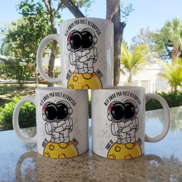 Designs Caneca Dia dos Namorados - Astronauta Apaixonado