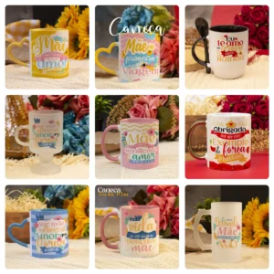 Designs Exclusivos para Canecas de Mãe - Baixe em JPG
