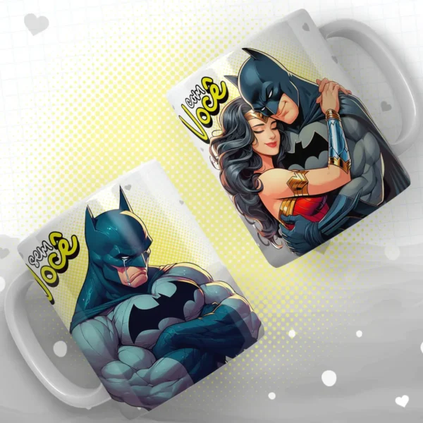 Designs Heróis Românticos para Sublimação em Canecas