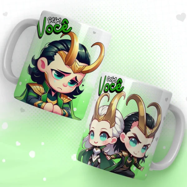 Designs Heróis Românticos para Sublimação em Canecas