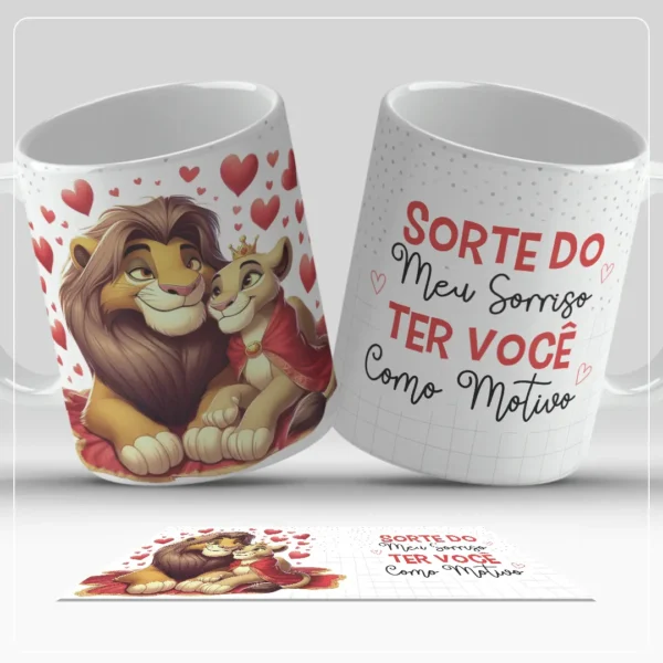 Designs para Canecas de Namorados - Personagens Apaixonados