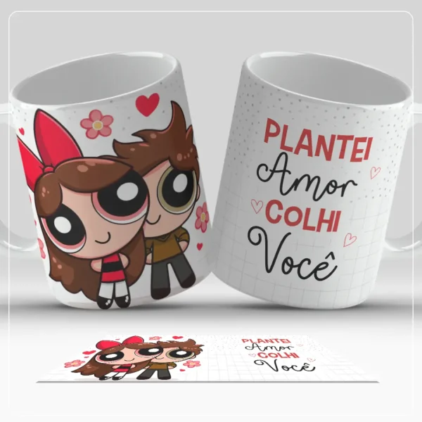 Designs para Canecas de Namorados - Personagens Apaixonados