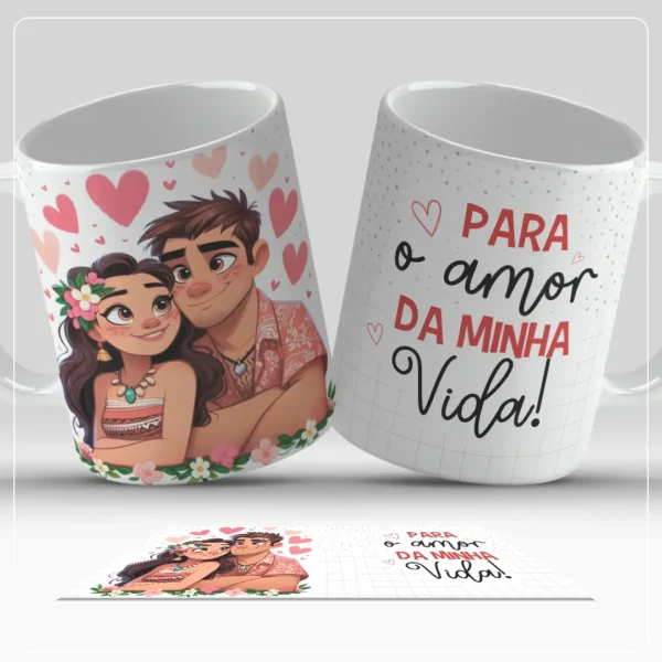 Designs para Canecas de Namorados - Personagens Apaixonados