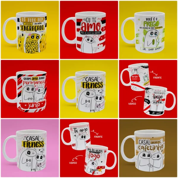 Designs Românticos Flork para Canecas - Dia dos Namorados