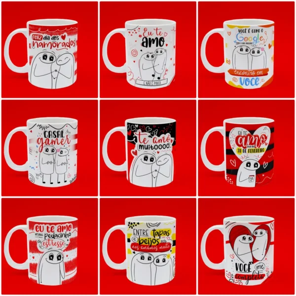 Designs Românticos Flork para Canecas - Dia dos Namorados