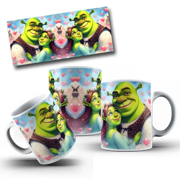 Designs Românticos para Caneca - Personagens em PNG