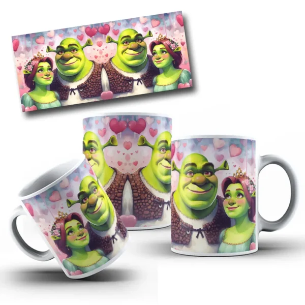Designs Românticos para Caneca - Personagens em PNG
