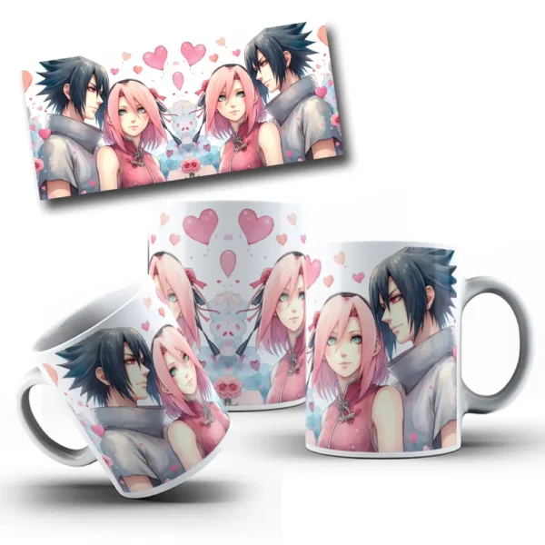 Designs Românticos para Caneca - Personagens em PNG