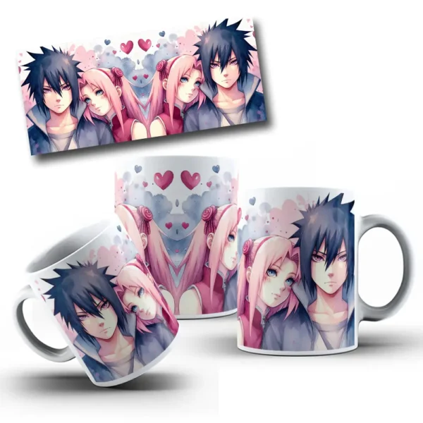 Designs Românticos para Caneca - Personagens em PNG