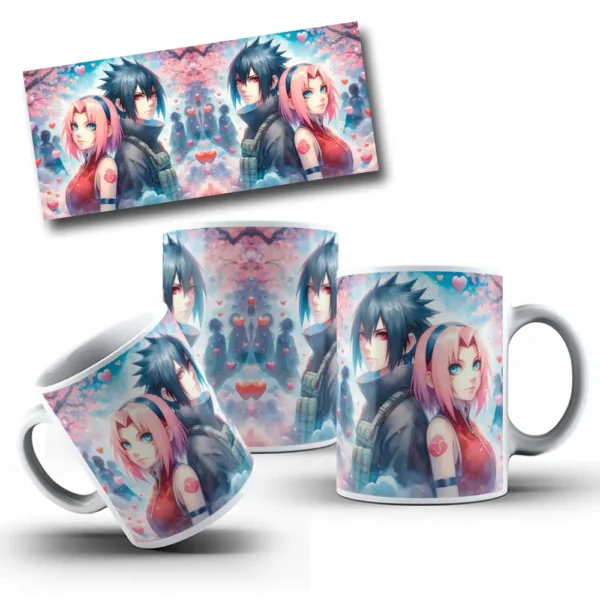 Designs Românticos para Caneca - Personagens em PNG
