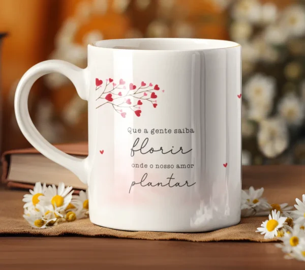 Designs Românticos para Sublimação de Canecas