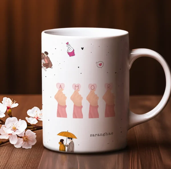 Designs Românticos para Sublimação de Canecas