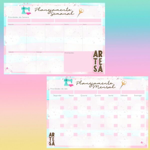Desk Planner Artesã Costura - Arquivo Digital