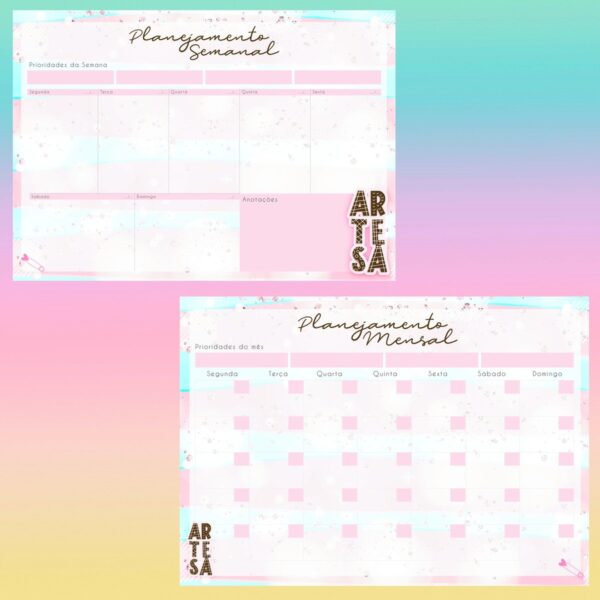 Desk Planner Artesã Sem Personalização - Arquivo Digital