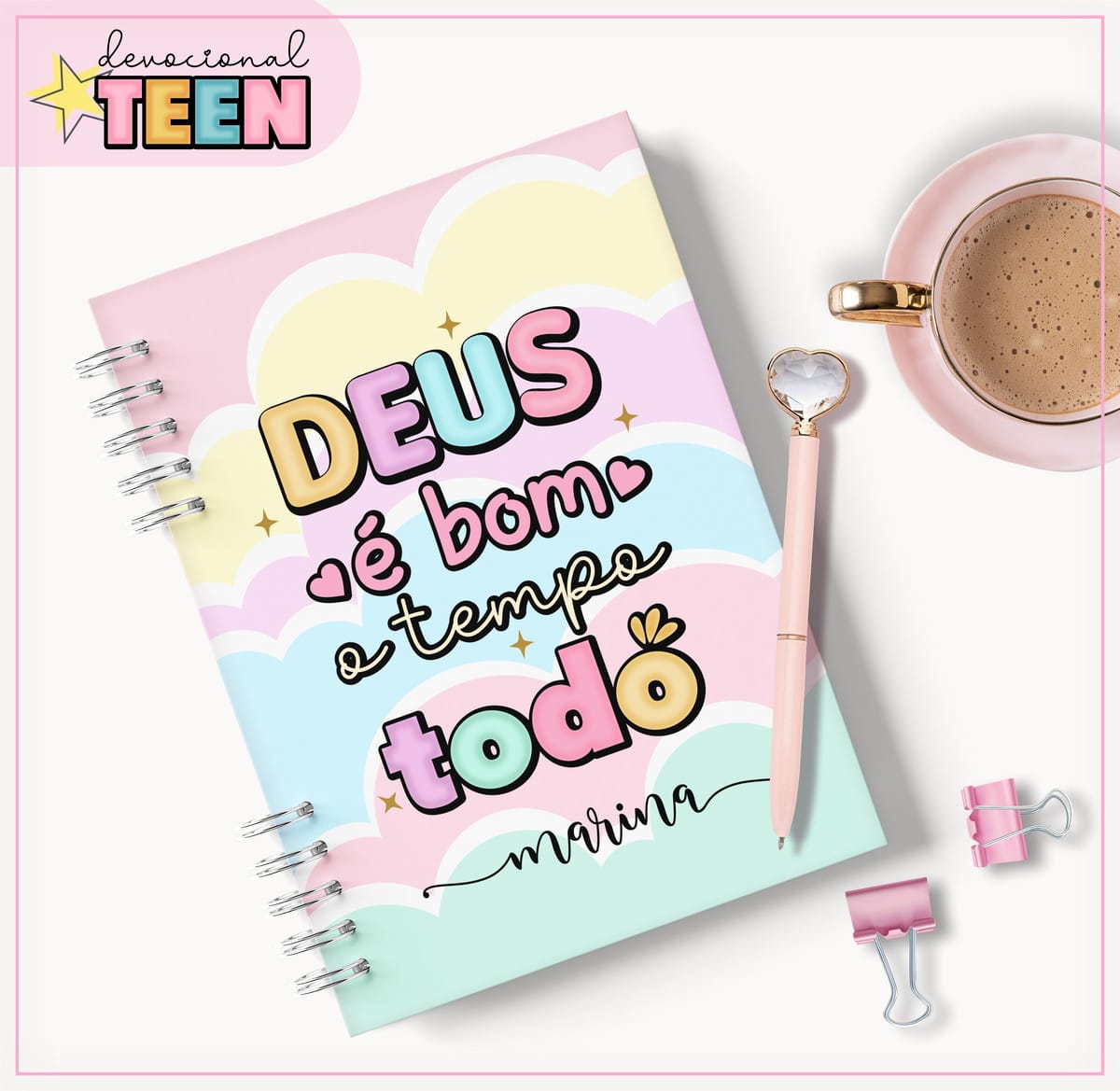Kit Devocional Teen Menina Mod 03 para Imprimir 1 Kit Devocional Teen Menina Mod 03 para Imprimir