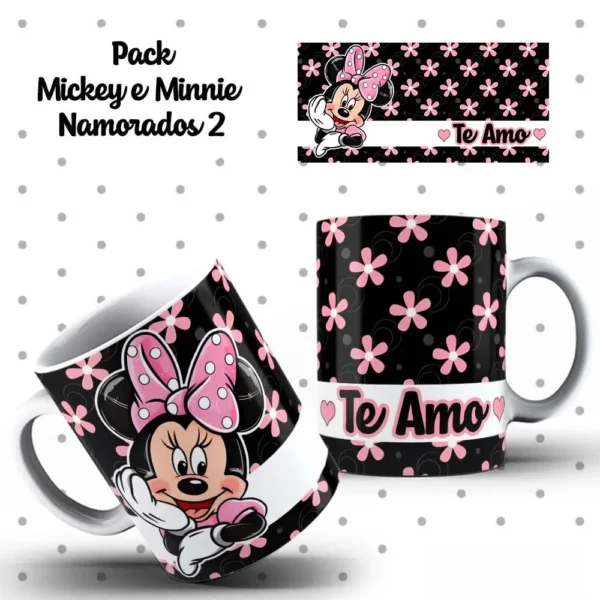 Dia dos Namorados com Mickey e Minnie - Artes p/ Sublimação