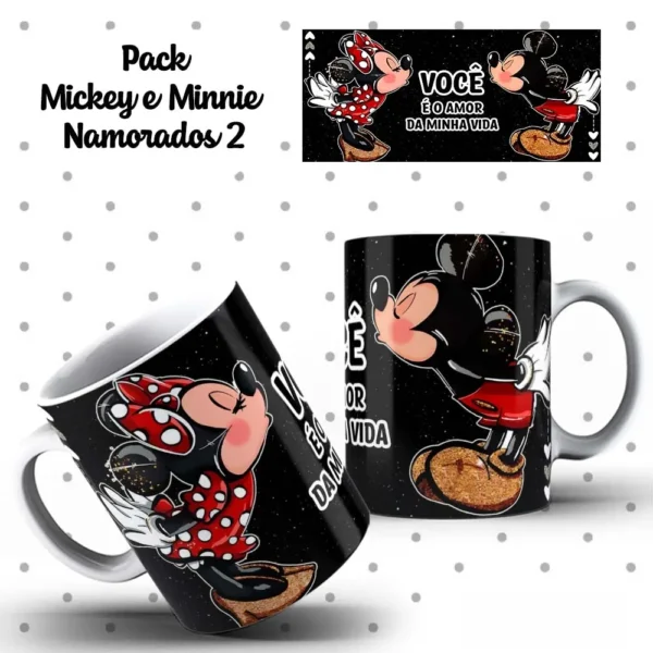 Dia dos Namorados com Mickey e Minnie - Artes p/ Sublimação