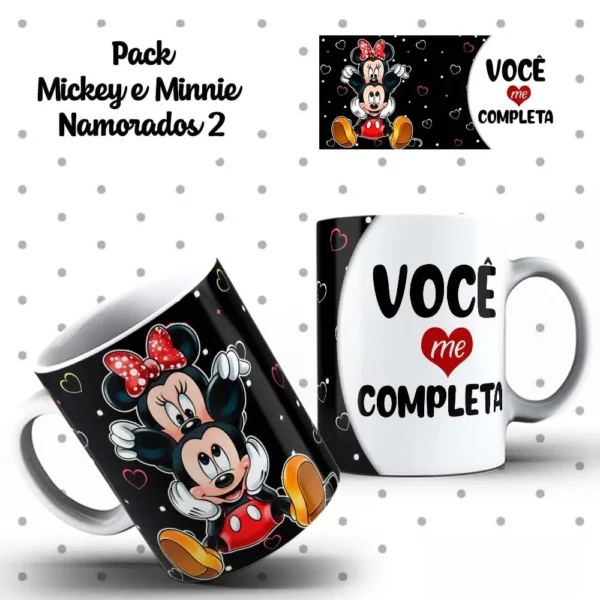 Dia dos Namorados com Mickey e Minnie - Artes p/ Sublimação