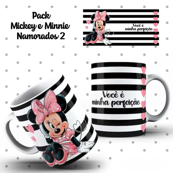 Dia dos Namorados com Mickey e Minnie - Artes p/ Sublimação