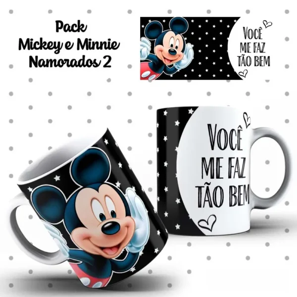 Dia dos Namorados com Mickey e Minnie - Artes p/ Sublimação