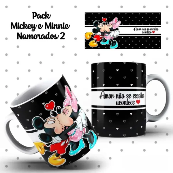 Dia dos Namorados com Mickey e Minnie - Artes p/ Sublimação