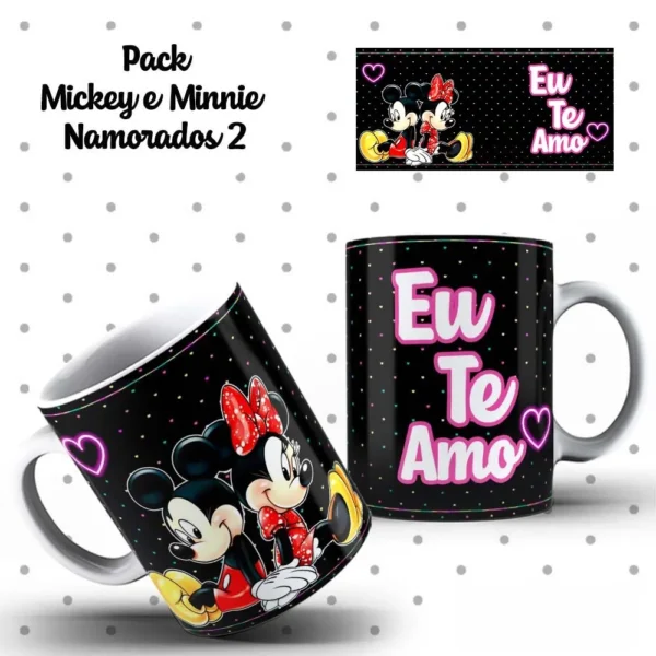Dia dos Namorados com Mickey e Minnie - Artes p/ Sublimação
