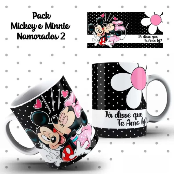 Dia dos Namorados com Mickey e Minnie - Artes p/ Sublimação