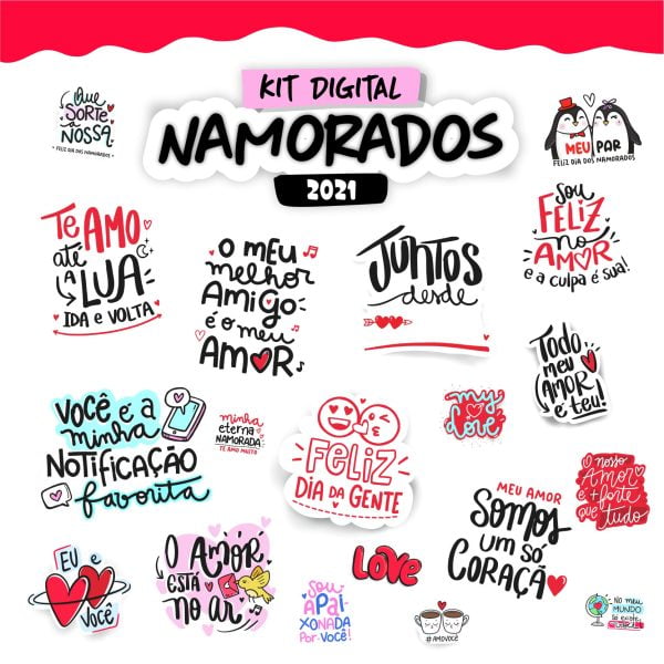 Dia Dos Namorados Kit Digital Frases Caneca Caixa Chocolate