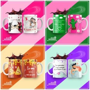 Dia Dos Namorados Pack Artes Caneca +500 Arquivos Sublimação