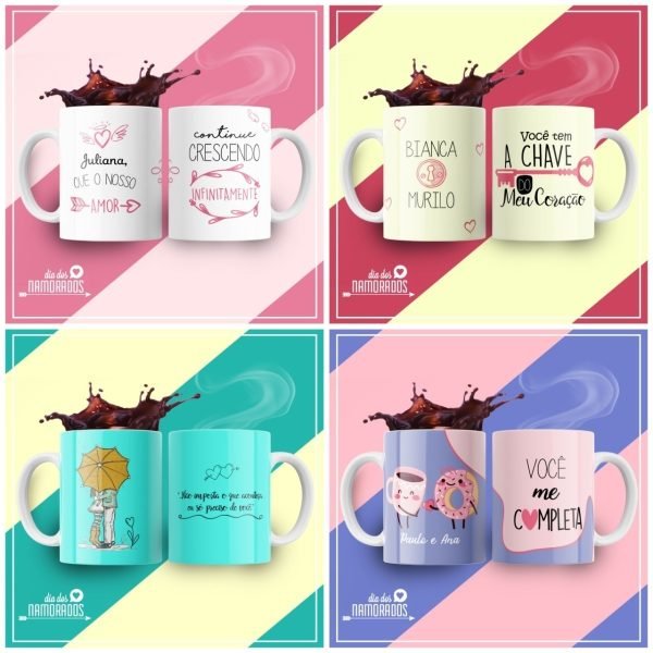 Dia Dos Namorados Pack Artes Caneca +500 Arquivos Sublimação