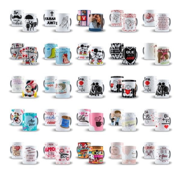 Dia Dos Namorados Pack Artes Caneca +500 Arquivos Sublimação