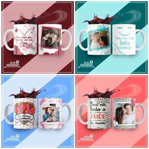 Dia Dos Namorados Pack Artes Caneca +500 Arquivos Sublimação