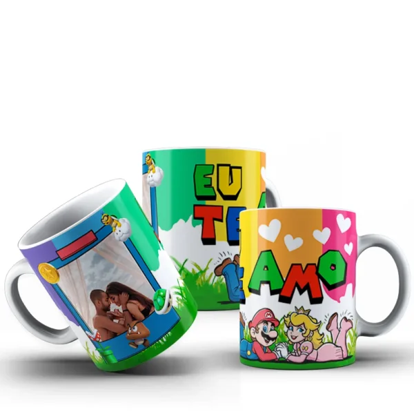 Dia dos Namorados Super Mario - 10 Designs para Caneca