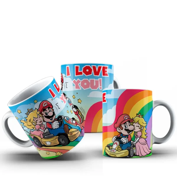 Dia dos Namorados Super Mario - 10 Designs para Caneca