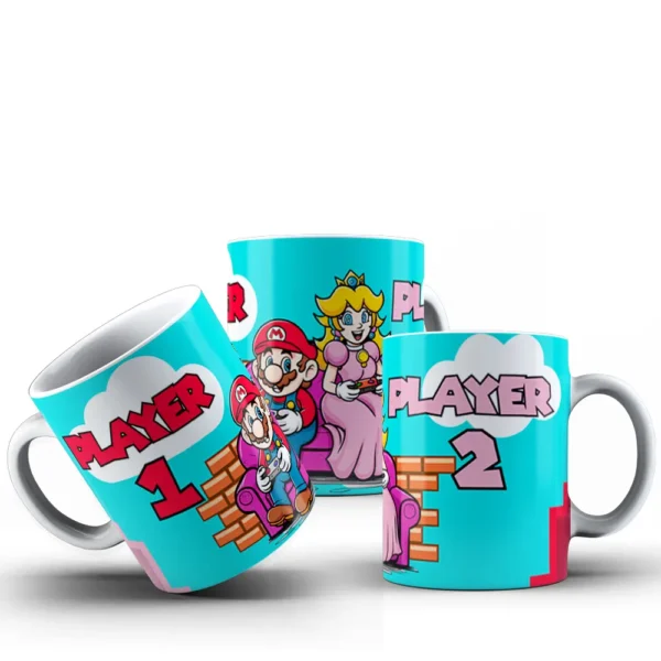 Dia dos Namorados Super Mario - 10 Designs para Caneca