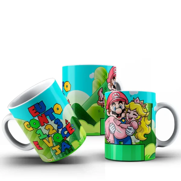 Dia dos Namorados Super Mario - 10 Designs para Caneca