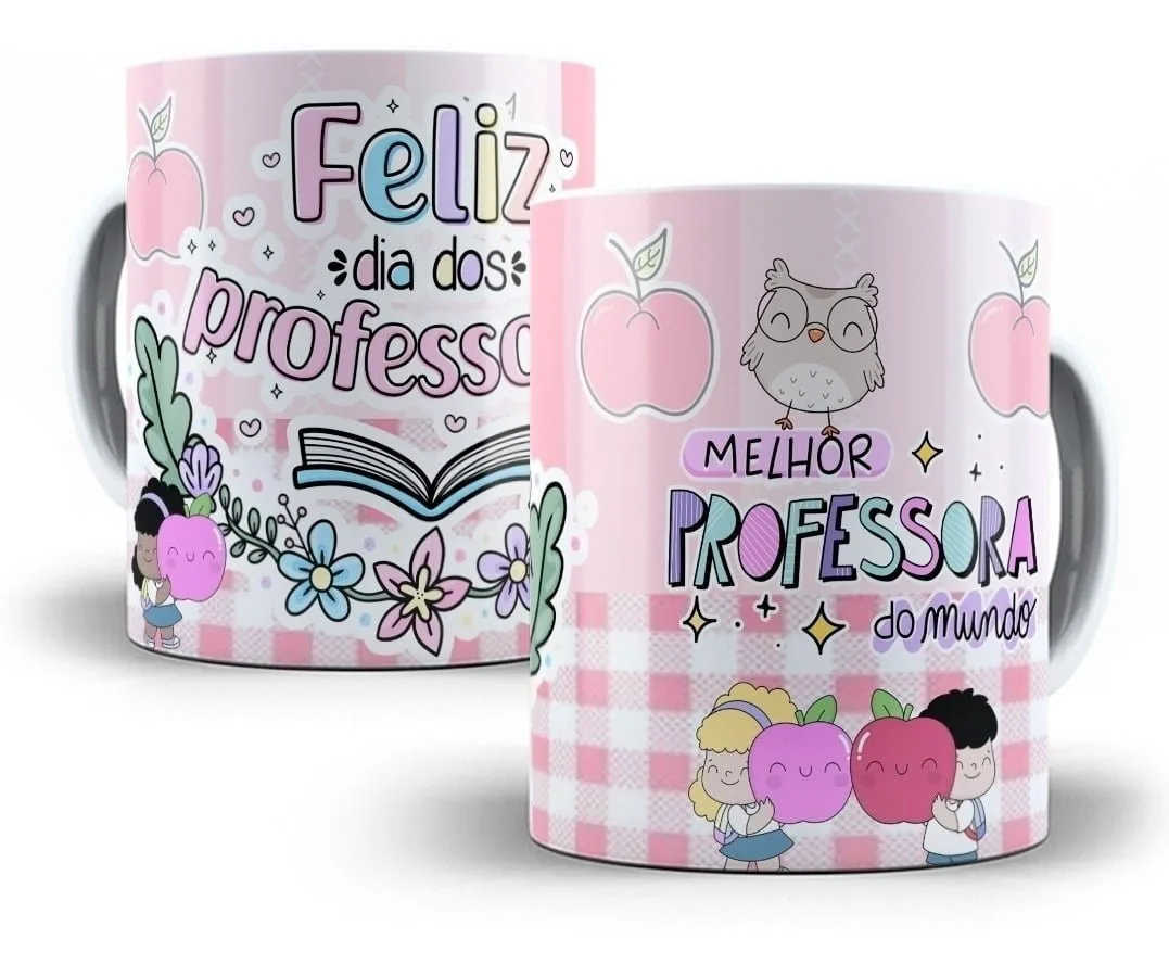 Dia Dos Professores 10 Artes Estampas Canecas Editáveis Cdr