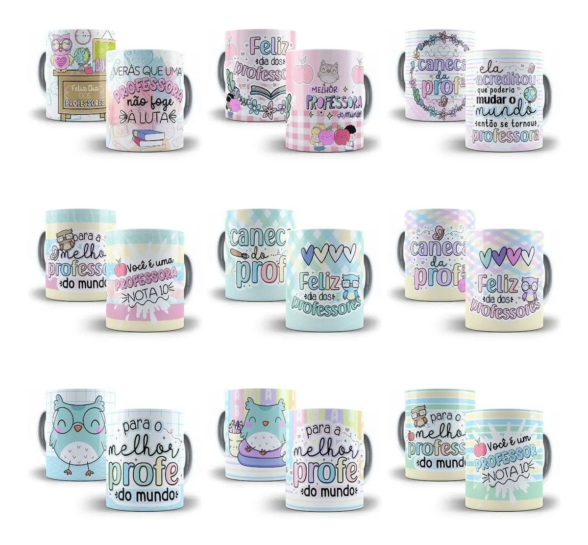 Dia Dos Professores 10 Artes Estampas Canecas Editáveis Cdr