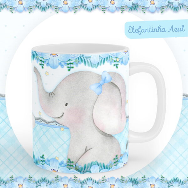 Encadernação Baby Elefantinha Azul - Arquivo Digital