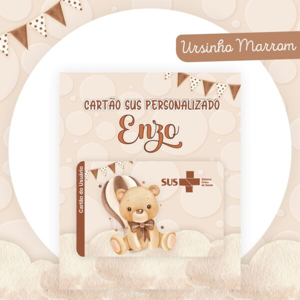 Encadernação Baby Ursinho Marrom - Arquivo Digital
