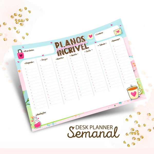 Encadernação Digital Desk Planner 1
