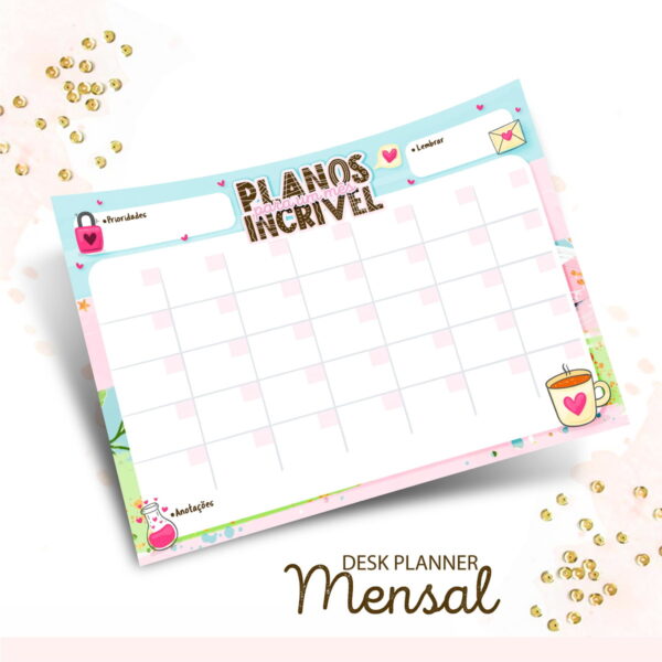 Encadernação Digital Desk Planner 1
