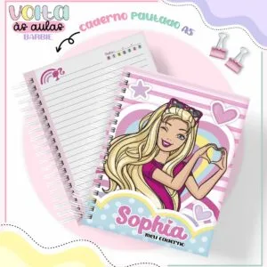 Encadernação Escolar Barbie - Arquivo Digital 14 Encadernação Escolar Barbie - Arquivo Digital